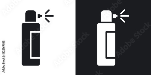 Deodorant icons in solid black and white collection