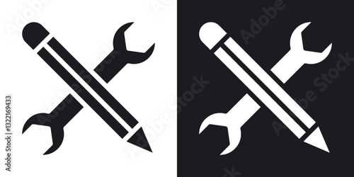 Customized icons in solid black and white collection
