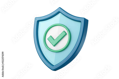 shield-with correct symbol icon-3d-vector-icon isolated on white on transparent background Free Download shield-with correct symbol icon-3d-vector-icon isolated on white on transparent background - GFXLoad