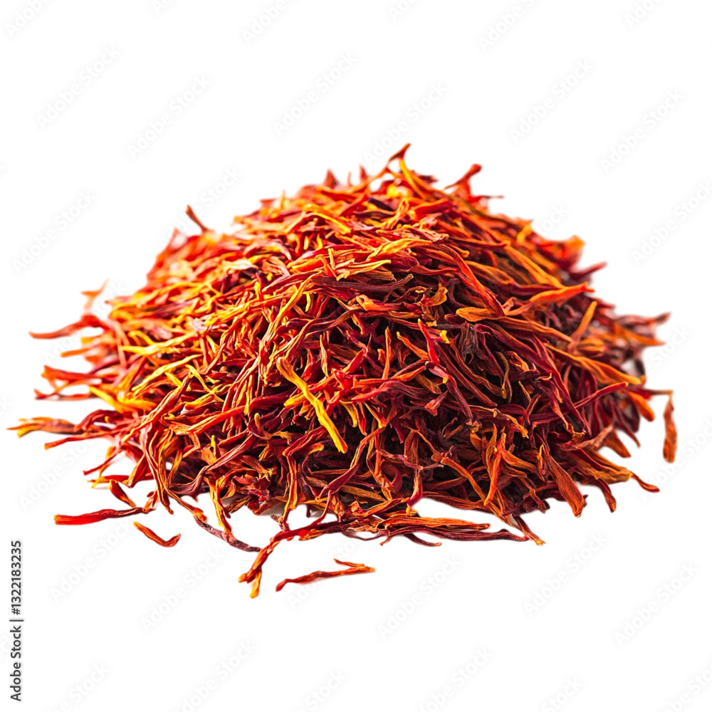 Fototapeta premium Exquisite Saffron Pile Rich Reddish Orange Spice Threads Luxurious Aroma
