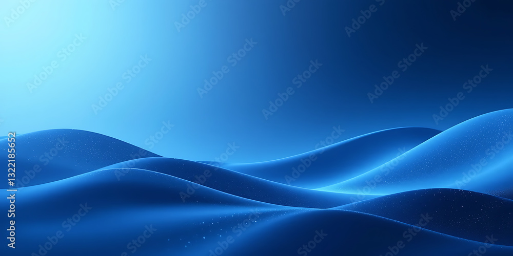 Obraz premium A futuristic and dynamic abstract background featuring glowing blue waves with a smooth, digital texture. The vibrant light effects create depth and a modern, high-tech feel.