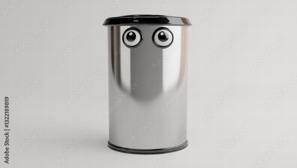 metal trash can metal trash can