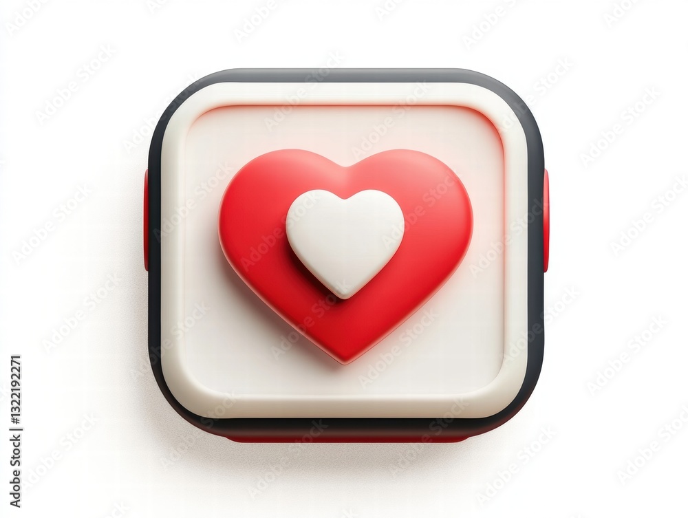 red heart on a white background red heart on a white background