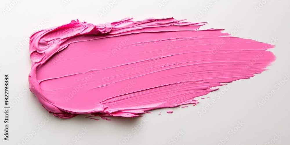 A pink brush stroke on a white background. The brush stroke is very thick and has a lot of texture. It is used to create a painting or a drawing. The pink color gives the brush stroke a soft A pink brush stroke on a white background. The brush stroke is very thick and has a lot of texture. It is used to create a painting or a drawing. The pink color gives the brush stroke a soft