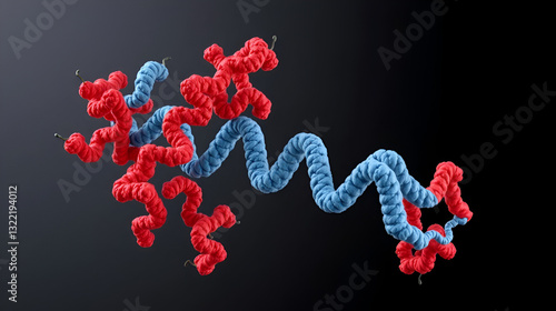 Tumor necrosis factor alpha (TNF) cytokine protein molecule, 3D rendering.
