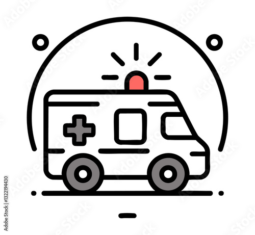 Karetka pogotowia ambulans grafika