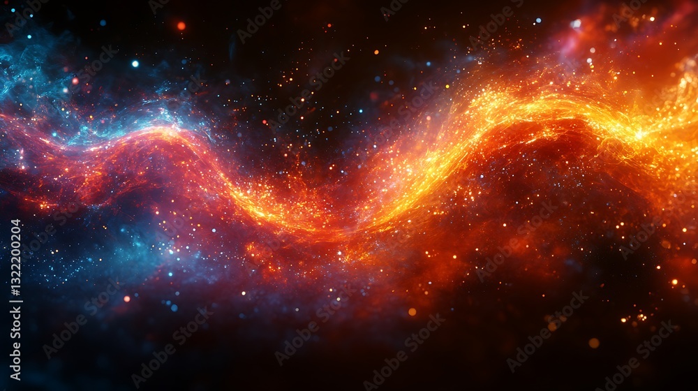 Fototapeta premium Energetic musical notes twisting and swirling in a bright rhythmic pattern