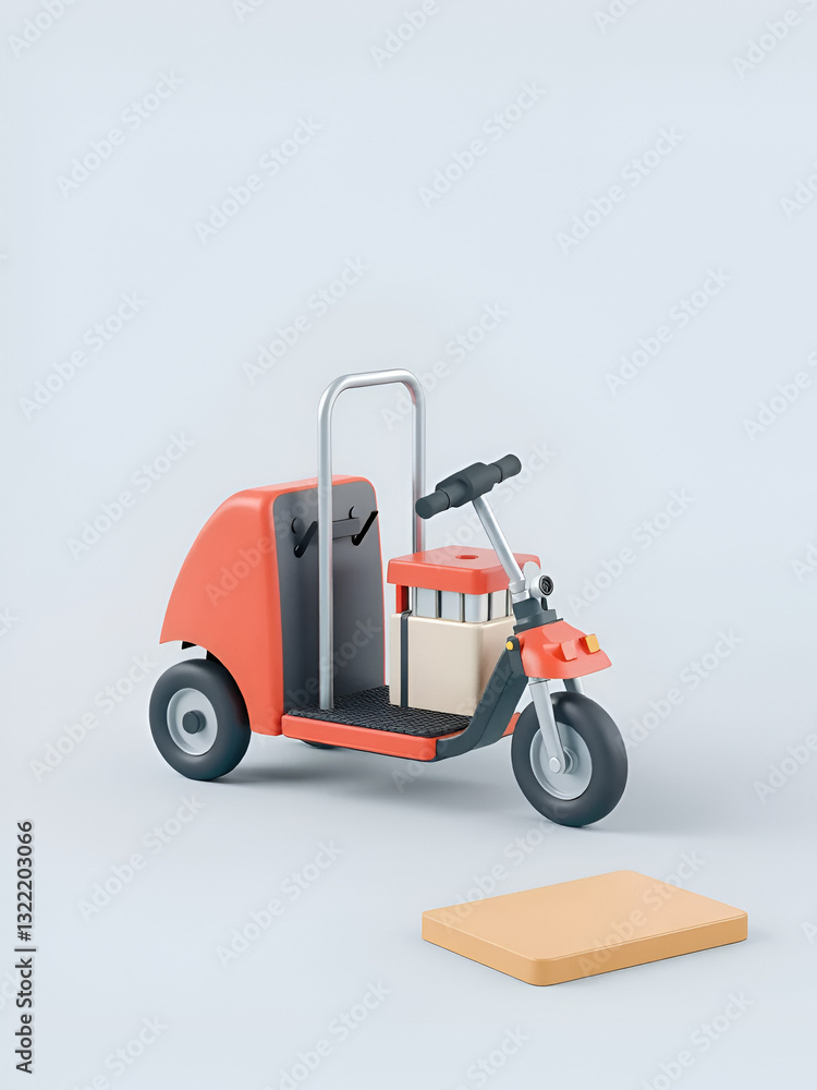 Obraz premium 3d illustration of a hand truck