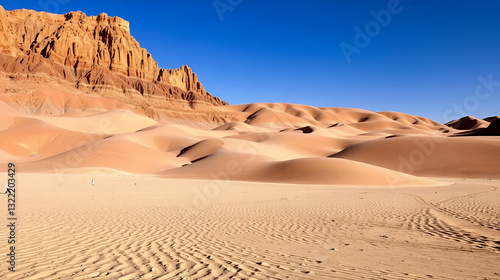 Geomorphic Scenery Desert in Xinjiang, China