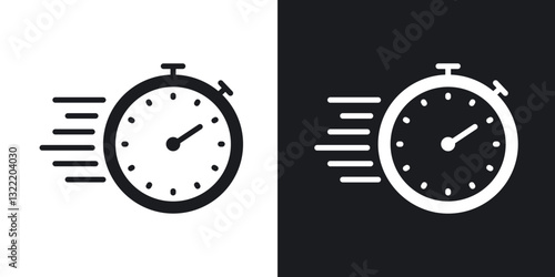 Express icons in solid black and white collection