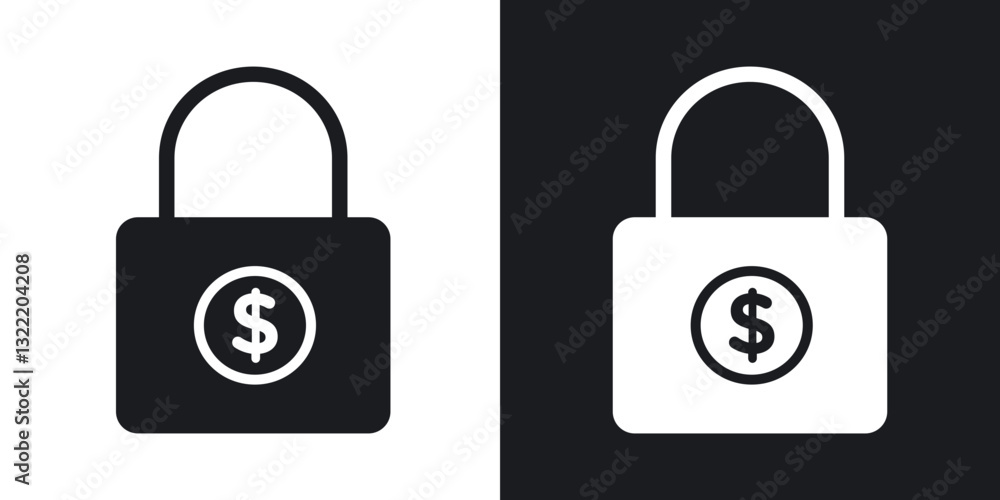 Fixed price icons in solid black and white collection Fixed price icons in solid black and white collection