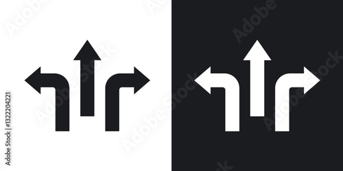 Flexibility icons in solid black and white collection