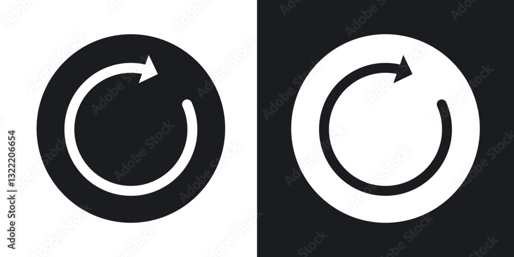 Refresh icons in solid black and white collection Refresh icons in solid black and white collection