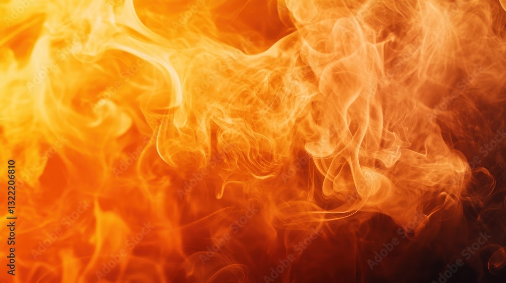 Fototapeta premium Abstract orange smoke background texture. AI generated.