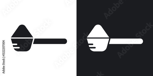 Scoop icons in solid black and white collection