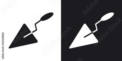 Trowel icons in solid black and white collection