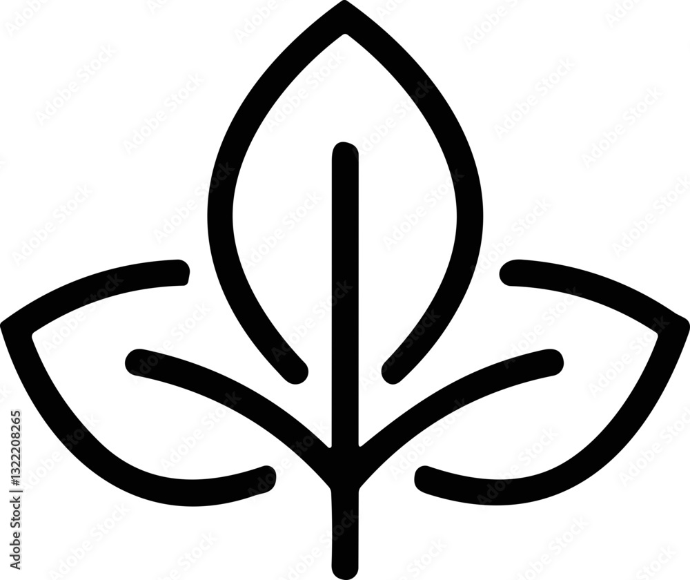 Leaf simple line icon. Leaves of trees and plants, Leaves icon , design for natural, eco, bio, and vegan labels. Vector Leaf simple line icon. Leaves of trees and plants, Leaves icon , design for natural, eco, bio, and vegan labels. Vector
