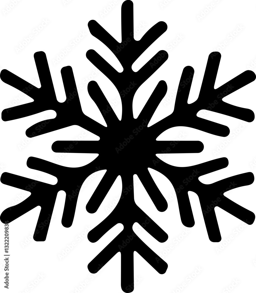 Obraz premium snowflakes thin line icon. simple snowflake, for report, presentation, diagram, web design. ice symbol