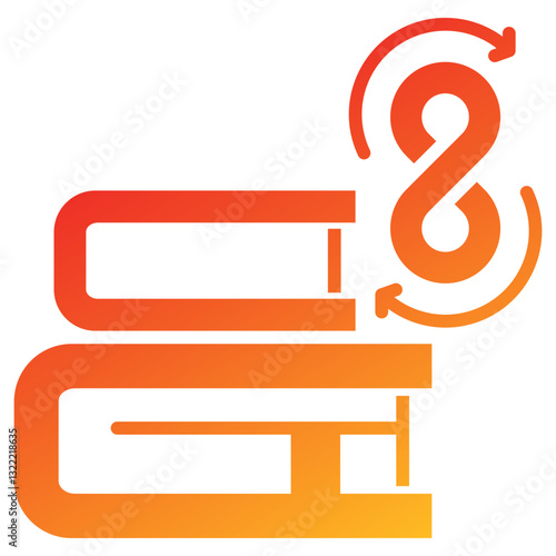 Lifelong Learning Glyph Gradient Icon