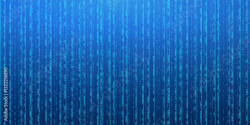 Abstract falling digits. Digital data technology concept. Blue futuristic cyberspace. Vector illustration