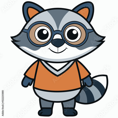 vector illustration of a red panda