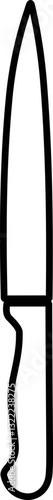 kitchen knife line silhouette. Meat cutting knives. Vector illustration
