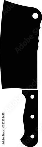 kitchen knife silhouette. Meat cutting knives. Vector illustration