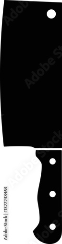 kitchen knife silhouette. Meat cutting knives. Vector illustration