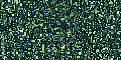 Green Black Pixelated Camouflage Background