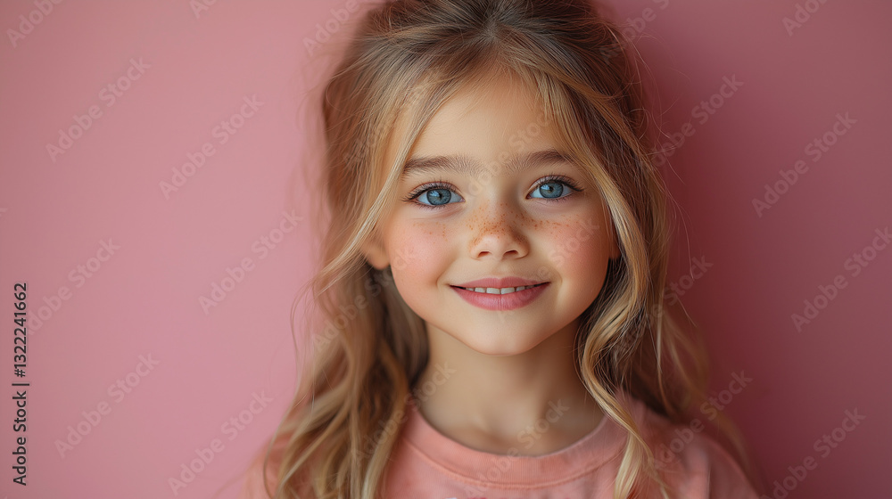 A joyful little girl bites into a slice of pizza, her cheerful expression illuminated by the soft pink background. Her sparkling blue eyes and playful demeanor capture a delightful moment A joyful little girl bites into a slice of pizza, her cheerful expression illuminated by the soft pink background. Her sparkling blue eyes and playful demeanor capture a delightful moment