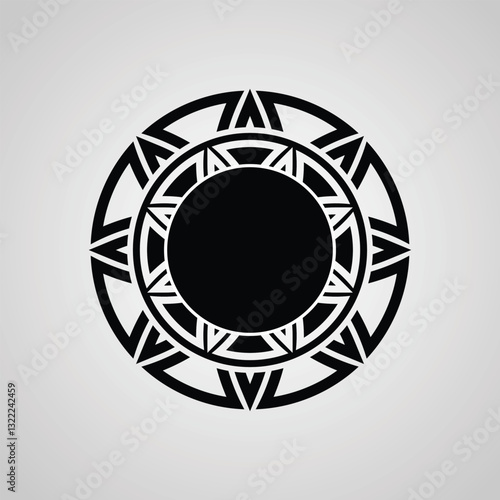 Decorative Islamic Round Frame Vector