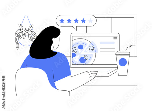 Writing review isolated cartoon vector illustrations.