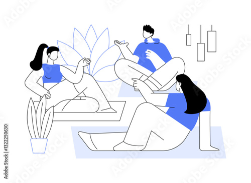 Feeling good after yoga isolated cartoon vector illustrations.