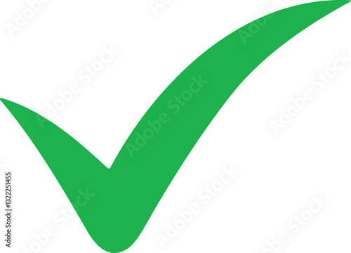 Green Check mark icon. Tick mark symbol. Simple check mark. Quality sign icon. Checklist symbol. Approval check. stock vector. Circle and square. Tick sign.