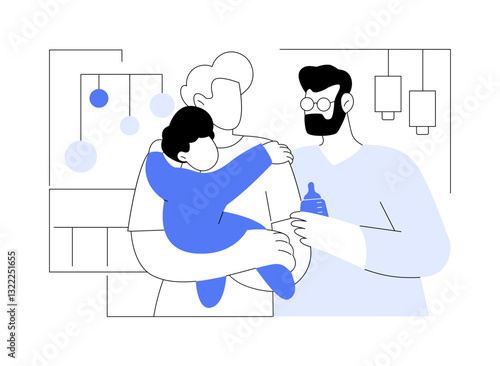 Same-sex marriage isolated cartoon vector illustrations.