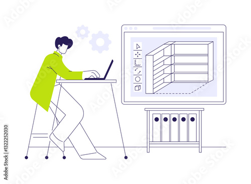 Design closet abstract concept vector illustration.