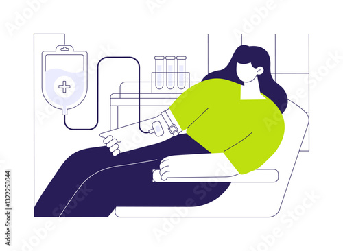 Blood donation abstract concept vector illustration.