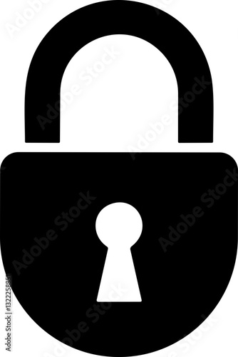 Locked padlock. Flat design. Close lock . Security symbol. Privacy symbol vector stock illustration.
