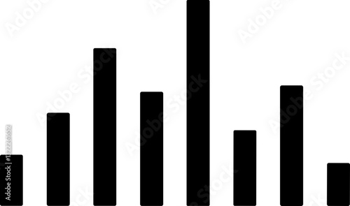 Sound wave icon. Analog and digital audio signal and graph. Music equalizer. Interference voice recording. High frequency radio wave. Vector illustration.