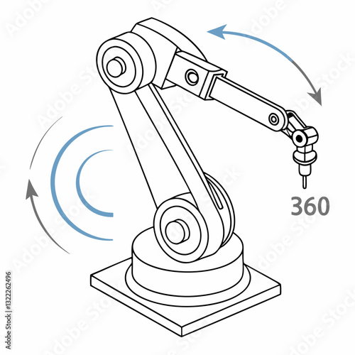 A hyper-flexible robotic arm that can rotate 360 degrees for optimal positioning.
