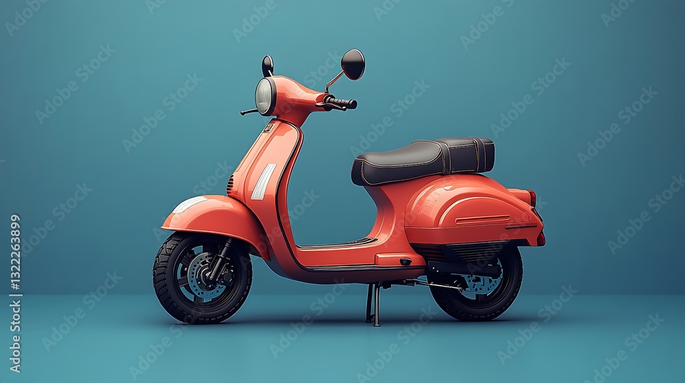 A delivery scooter icon on a mobile screen showing a real-time tracking feature for food delivery on a blue background A delivery scooter icon on a mobile screen showing a real-time tracking feature for food delivery on a blue background