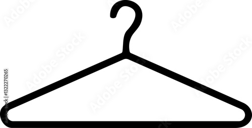 Clothes hanger symbol. Hanger icon sign. Coat rack vector illustration