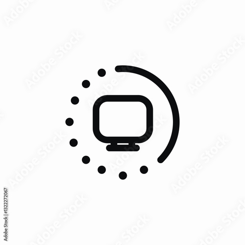 desktop platform load icon sign vector