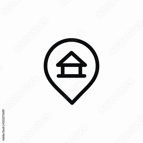 home location icon sign vector