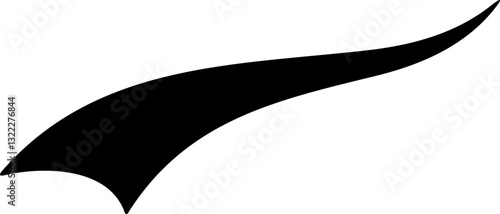 Swoosh and swash tails. Swooshes text tail for baseball design. Sports swash underline shapes in retro style. Swish typography font element for athletics, baseball, football. 