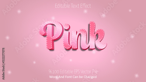 Editable Pink Text effect
