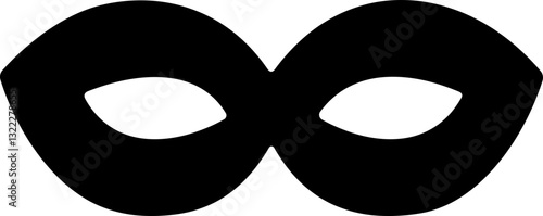 Carnival mask flat icon. Simple black icons of masquerade mask, for party, parade and carnival, for Mardi Gras and Halloween. Mask elements. Face mask