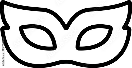 Carnival mask line icon. Simple black icons of masquerade mask, for party, parade and carnival, for Mardi Gras and Halloween. Mask elements. Face mask