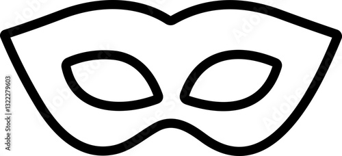 Carnival mask line icon. Simple black icons of masquerade mask, for party, parade and carnival, for Mardi Gras and Halloween. Mask elements. Face mask