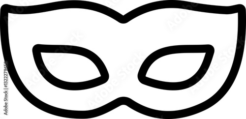 Carnival mask line icon. Simple black icons of masquerade mask, for party, parade and carnival, for Mardi Gras and Halloween. Mask elements. Face mask
